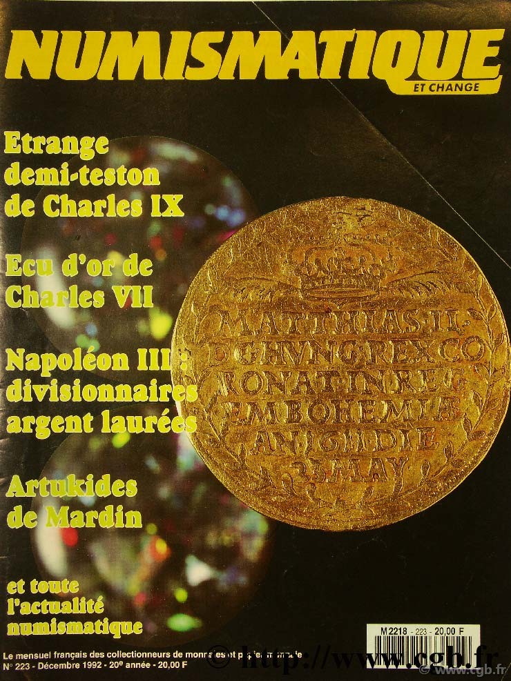 Numismatique et change n°223, décembre 1992 NUMISMATIQUE ET CHANGE