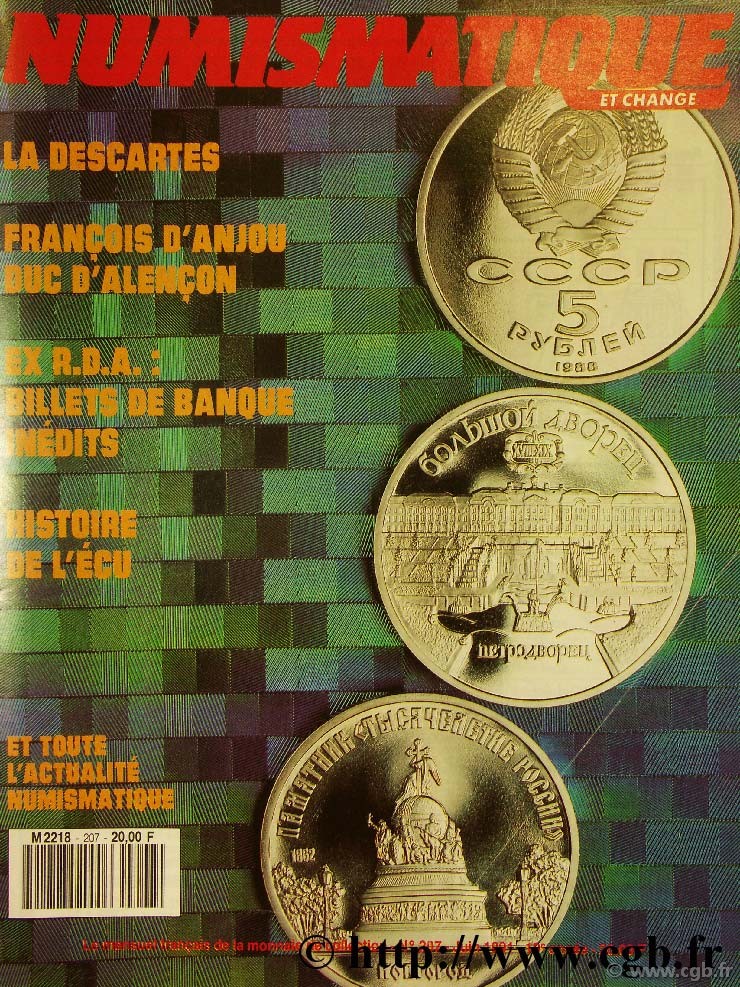 Numismatique et change n°207, juin 1991 NUMISMATIQUE ET CHANGE