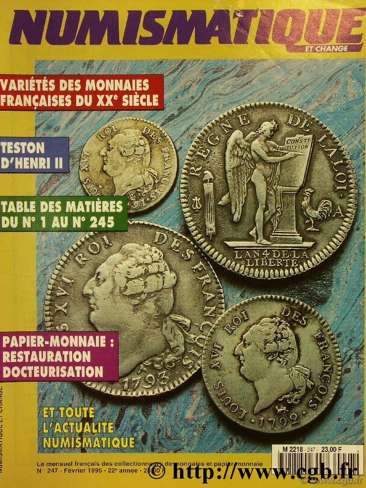 Numismatique et change n°247, février 1995 NUMISMATIQUE ET CHANGE