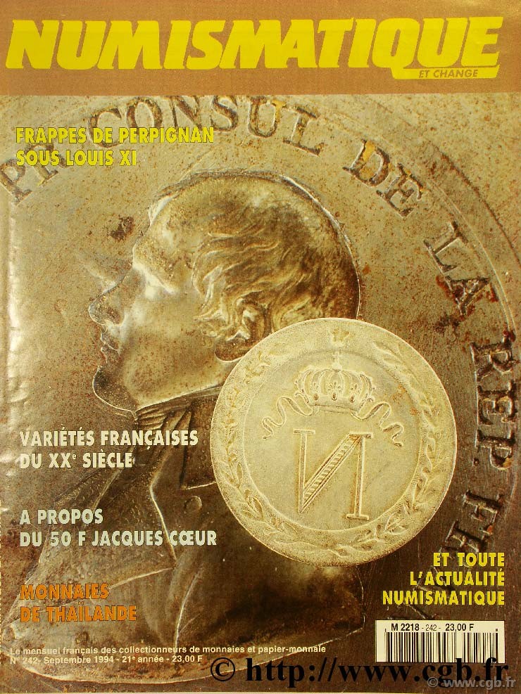 Numismatique et change n°242, septembre 1994 NUMISMATIQUE ET CHANGE