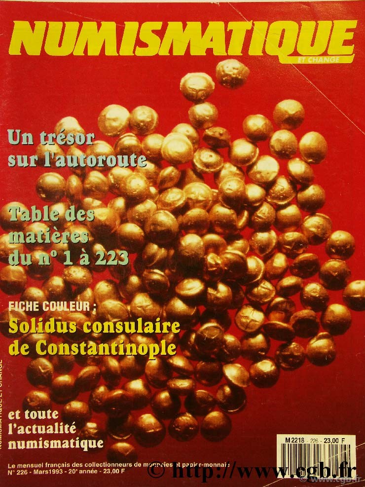 Numismatique et change n°226, mars 1993 NUMISMATIQUE ET CHANGE