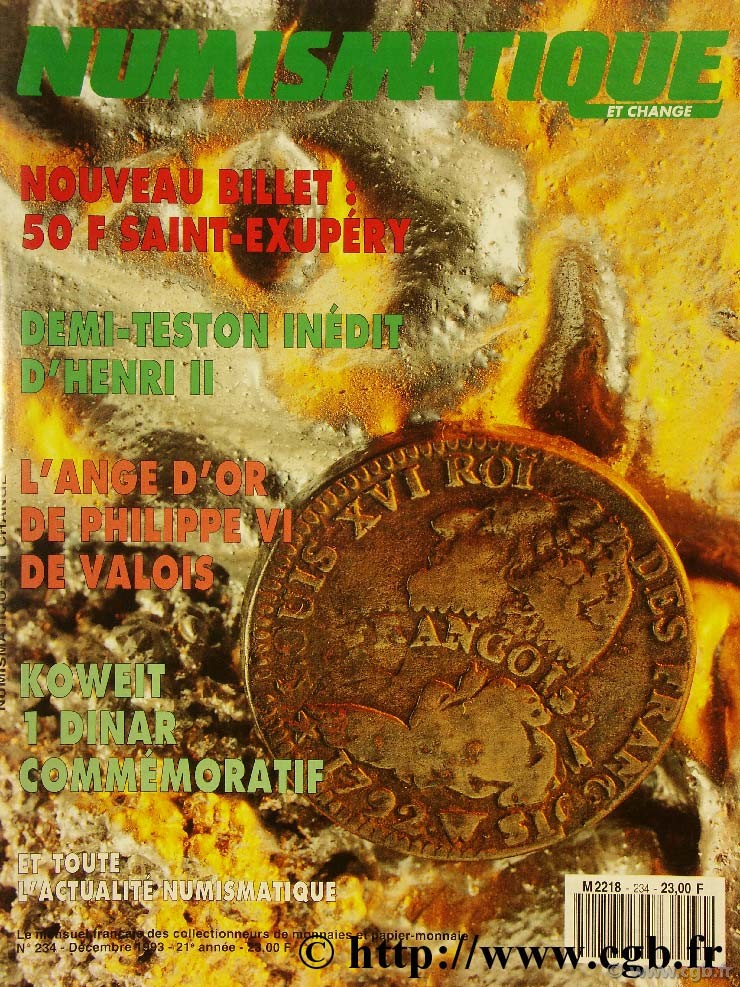 Numismatique et change n°234, novembre 1993 NUMISMATIQUE ET CHANGE