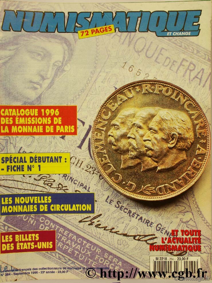 Numismatique et change n°264, septembre 1996 NUMISMATIQUE ET CHANGE