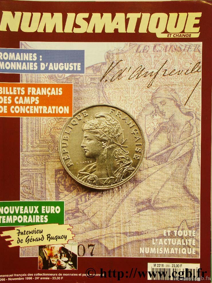Numismatique et change n°266, novembre 1996 NUMISMATIQUE ET CHANGE