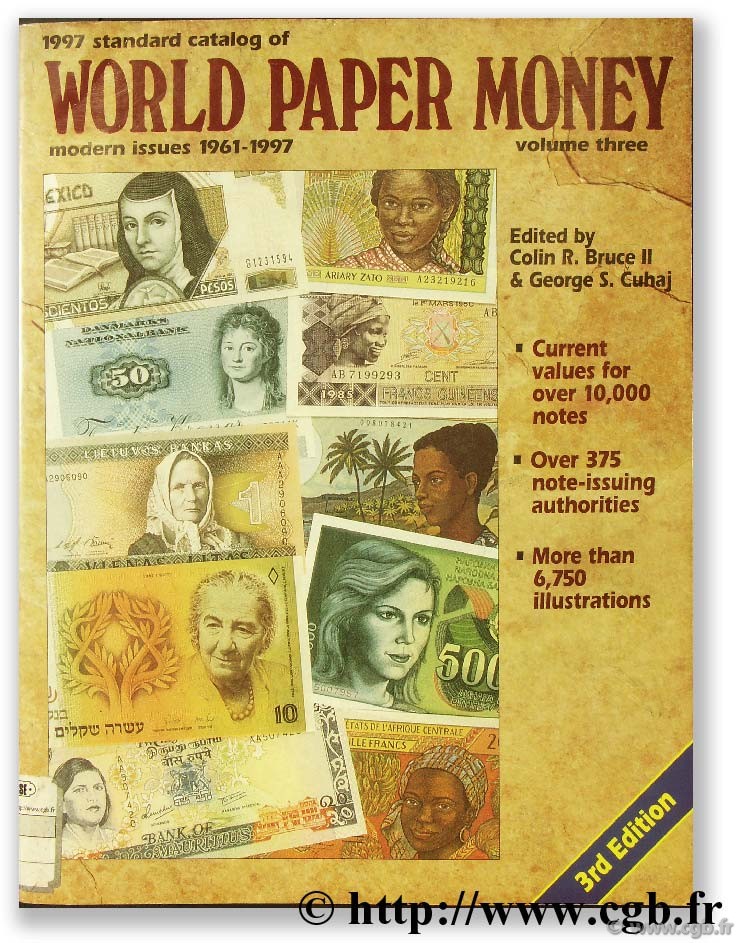World Paper Money, modern issues 1961 - 1997 CUHAJ G.-S.