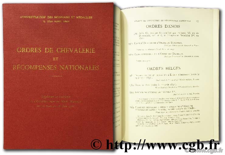 Ordres de Chevalerie et récompenses nationales. Musée monétaire. 20 mars - 30 mai 1956 