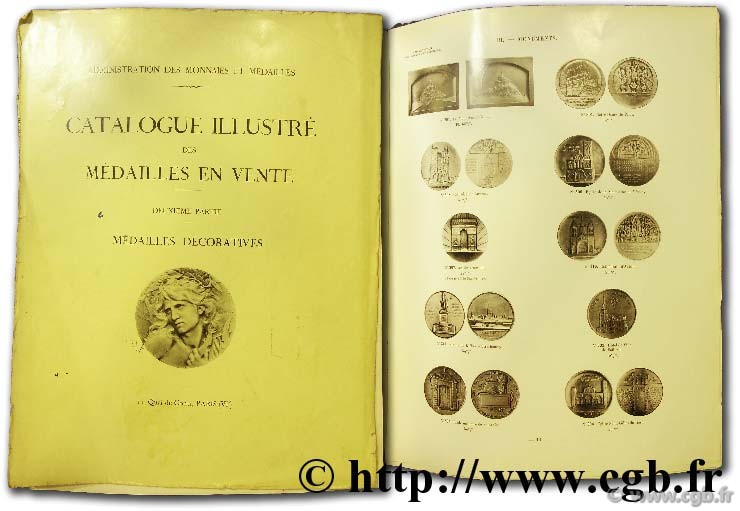 Catalogue illustré des médailles en vente - 2e partie - Médailles décoratives Adminstration des Monnaies et Médailles
