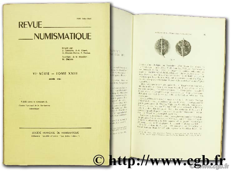 Revue numismatique 1981, VIème série  Collectif