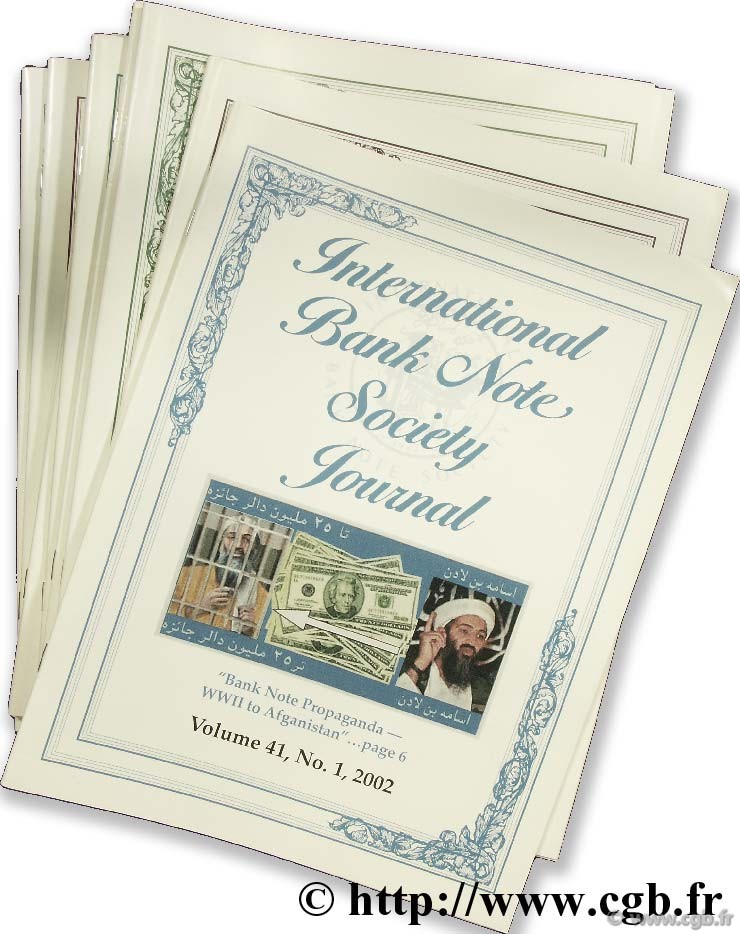 International bank note society journal 2002, 2003, 2004 (10 revues) 
