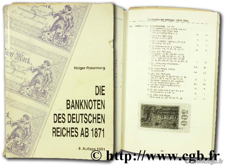 Die banknoten des deutschen reiches ab 1871 ROSENBERG H.