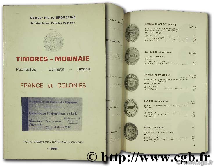 Timbres-monnaie, France et colonies BROUSTINE P.