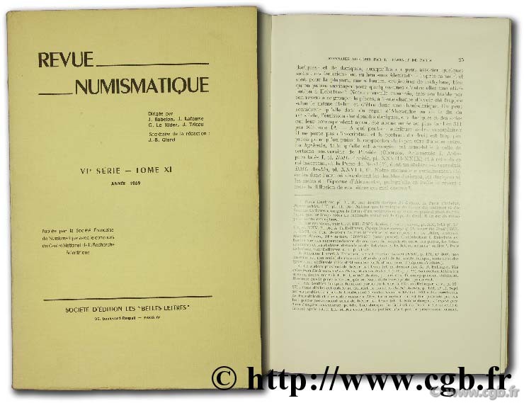 Revue numismatique 1969, VIème série  