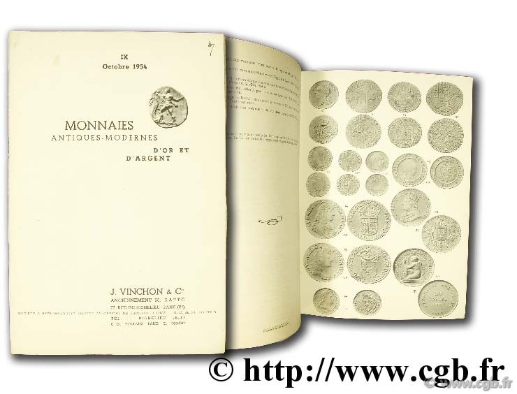 Monnaies antiques, modernes d or et d argent n°IX VINCHON J.