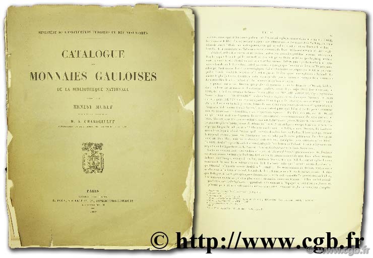 Catalogue des monnaies gauloises de la Bibliothèque nationale MURET E.