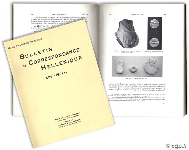 Bulletin de Correspondance Hellénique, vol. XCV - 1971-1 Collectif