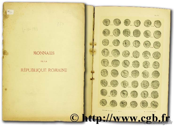 Monnaies de la République romaine BOURGEY E.