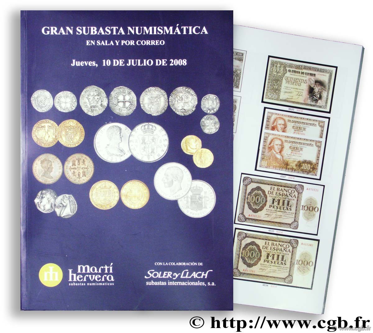 Gran subasta numismática en sala y por correo, 10 de julio de 2008 