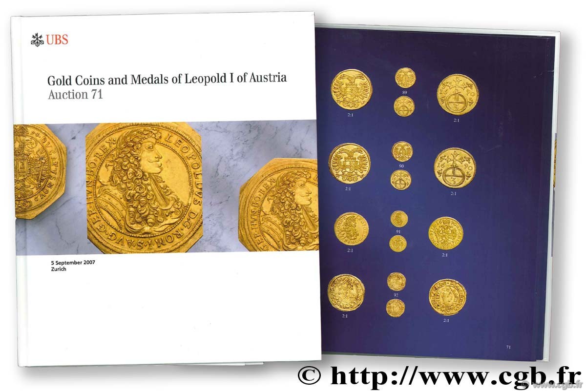 Gold Coins and Medals of Leopold I of Austria, auction 71, 5 septembre 2007 