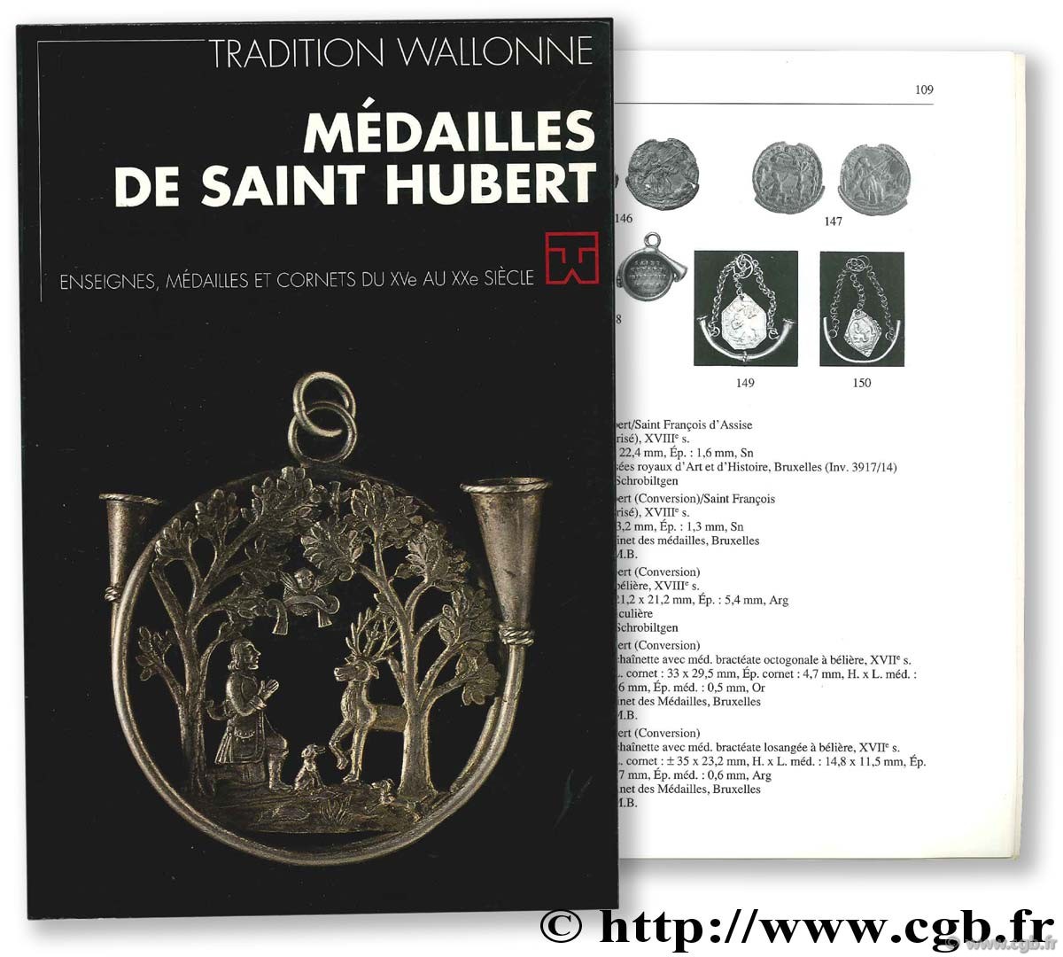 Médailles de saint Hubert, enseignes, médailles, cornets du XVème au XXème siècle TOUSSAINT J.