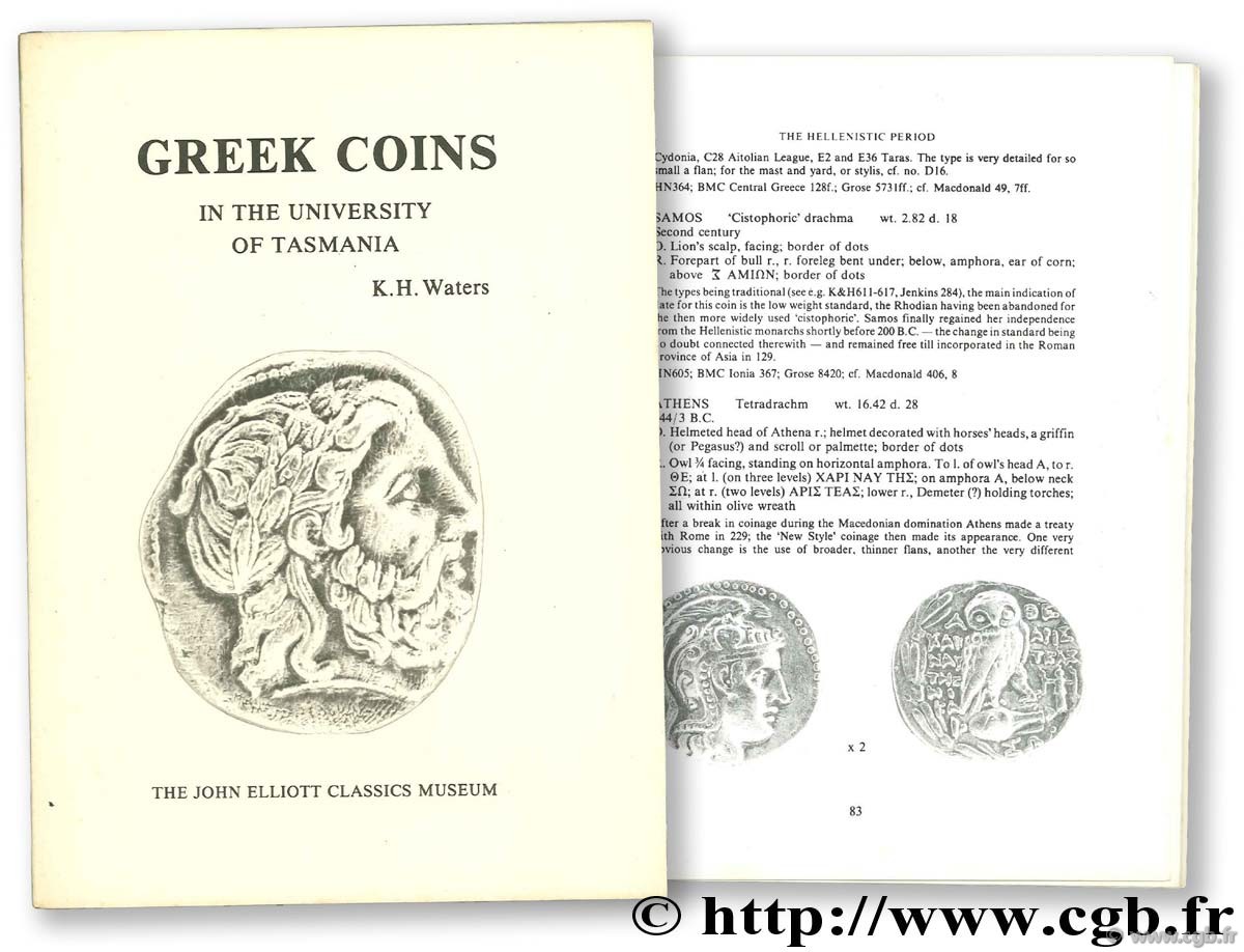 Greek Coins in the University of Tasmania WATERS K.-H.
