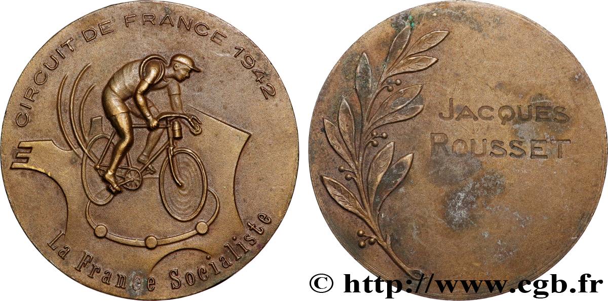ÉTAT FRANÇAIS Médaille, Circuit de France, France Socialiste TTB