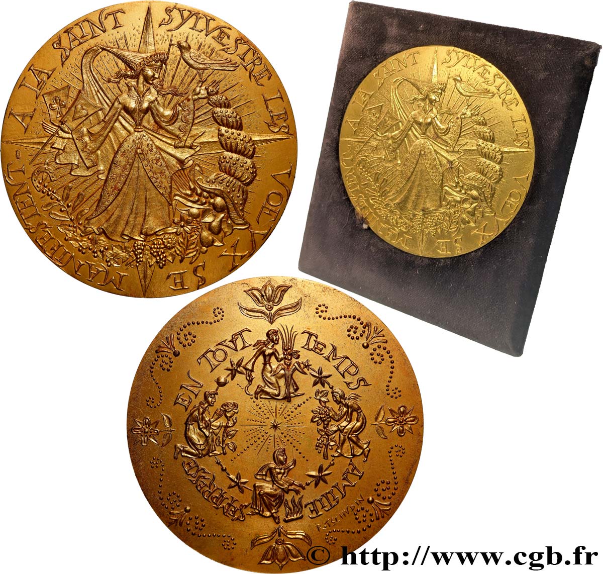QUINTA REPUBLICA FRANCESA Médaille de vœux de la St- Sylvestres - Amitié EBC/MBC+