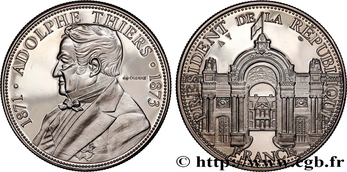 III REPUBLIC Médaille, Adolphe Thiers, président de la République MS