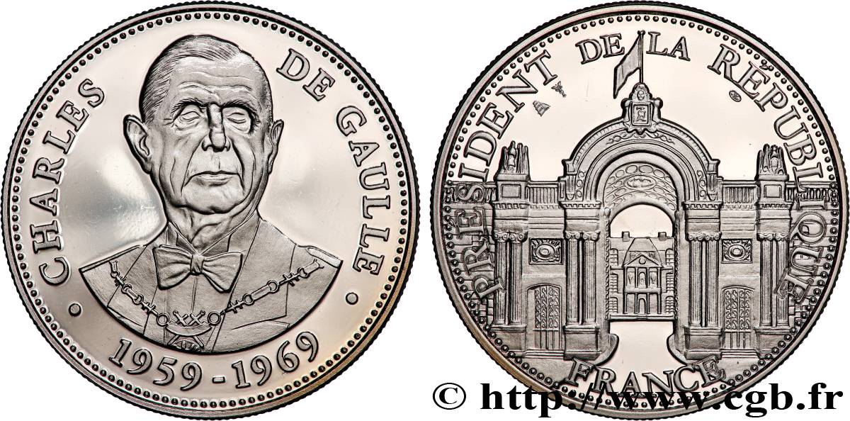 DE GAULLE (Charles) Médaille, Charles de Gaulle, Président de la république MS
