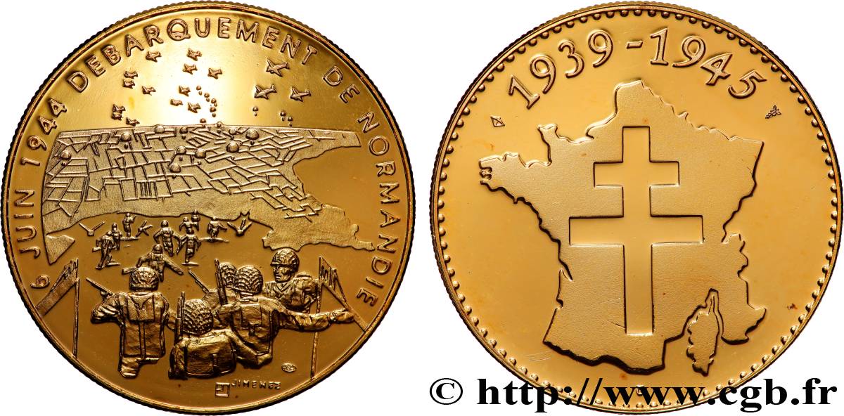CINQUIÈME RÉPUBLIQUE Médaille, Commémoration débarquement de Normandie SUP