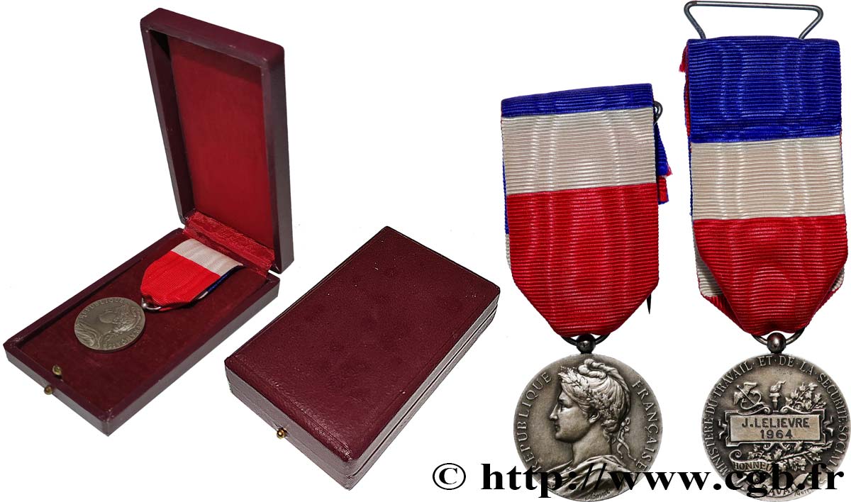 V REPUBLIC Médaille d’honneur du travail, Ministère du travail et de la sécurité sociale AU