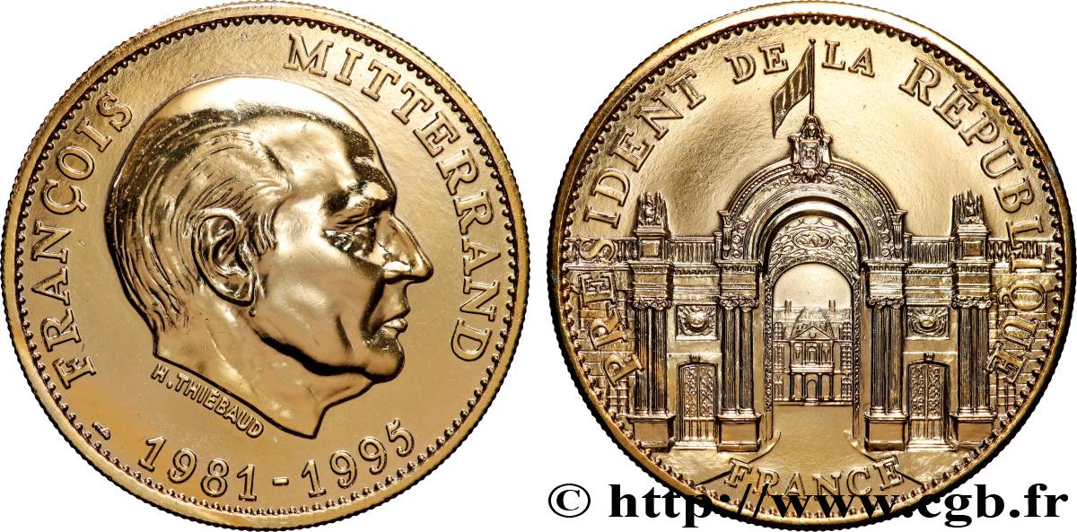 FUNFTE FRANZOSISCHE REPUBLIK Médaille, François Mitterand fVZ