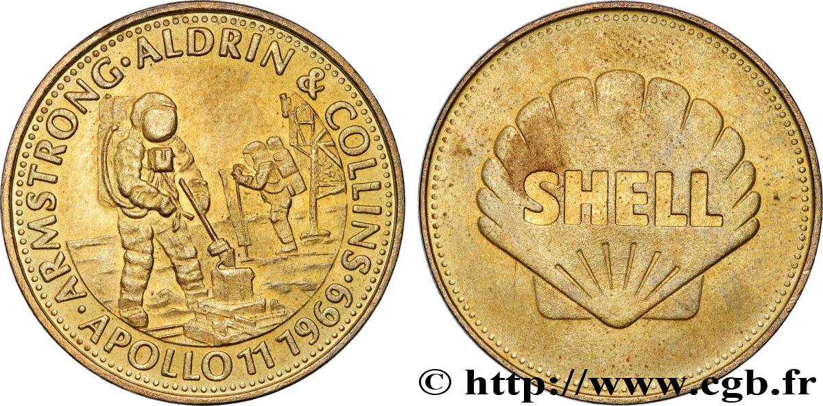 CONQUÊTE DE L ESPACE - EXPLORATION SPATIALE Médaille, Apollo11 TTB+