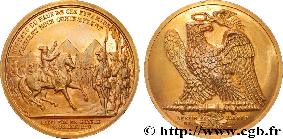 PREMIER EMPIRE Médaille, Napoléon en Egypte, refrappe VZ