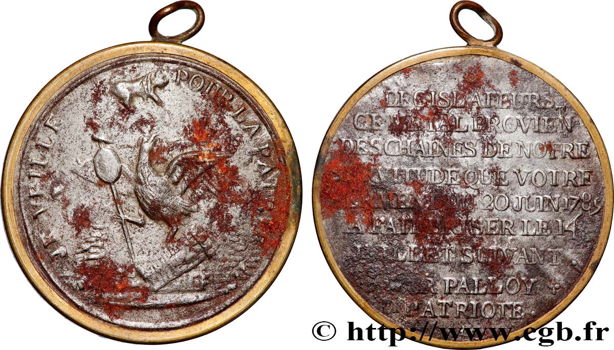 CONSTITUTION - ASSEMBLÉE NATIONALE Médaille de Palloy, Je veille pour la Patrie TTB