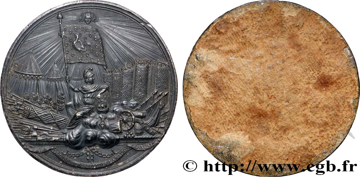 FRENCH CONSTITUTION - NATIONAL ASSEMBLY Médaille uniface, Souvenir, à la gloire immortelle de la Nation Française AU