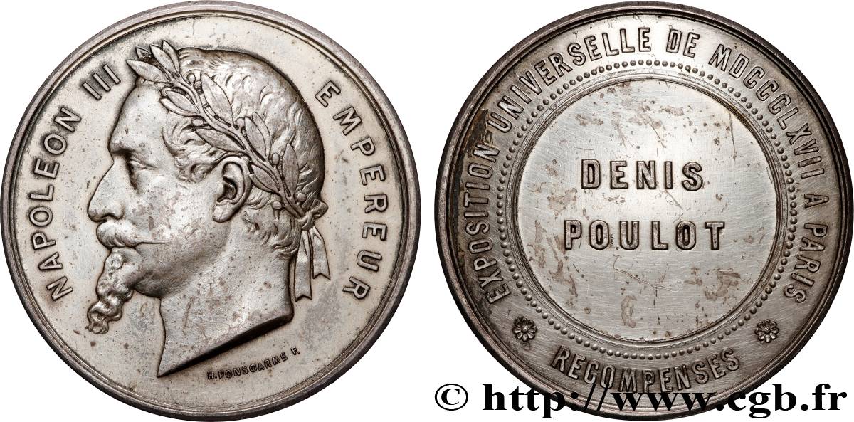 ZWEITES KAISERREICH Médaille, Exposition universelle, Récompenses SS