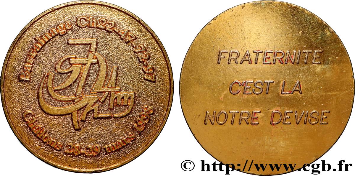 V REPUBLIC Médaille, J. Coinderoux, Parrainage XF