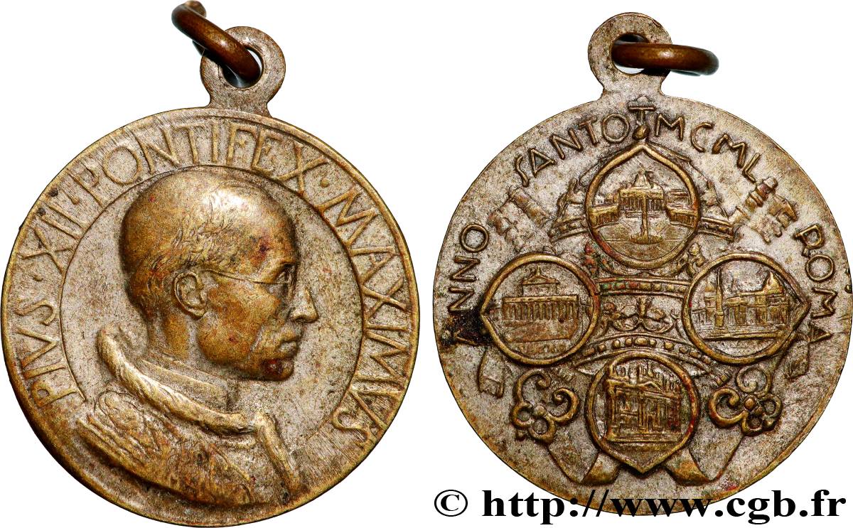 VATICAN - PIE XII (Eugenio Pacelli) Médaille, Année sainte XF