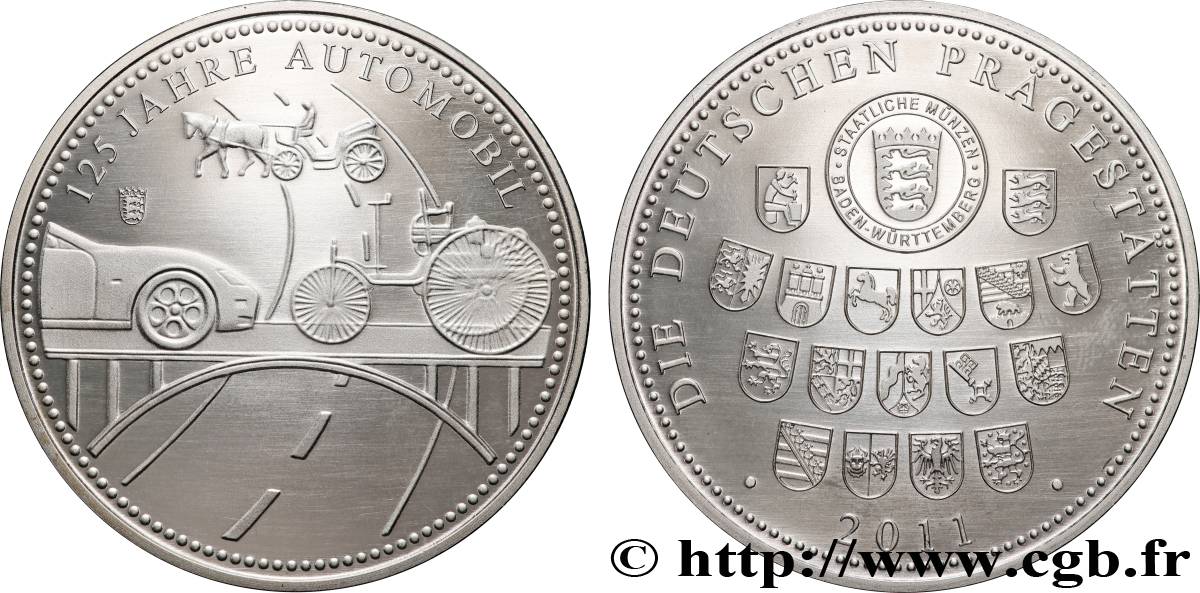 ALEMANIA Médaille, 125 ans de l’automobile Prueba