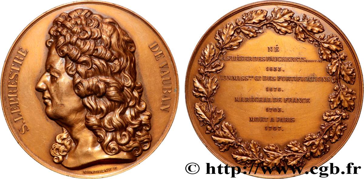 SCIENCES & SCIENTIFIQUES Médaille, Sébastien Le Prestre de Vauban, refrappe MBC+
