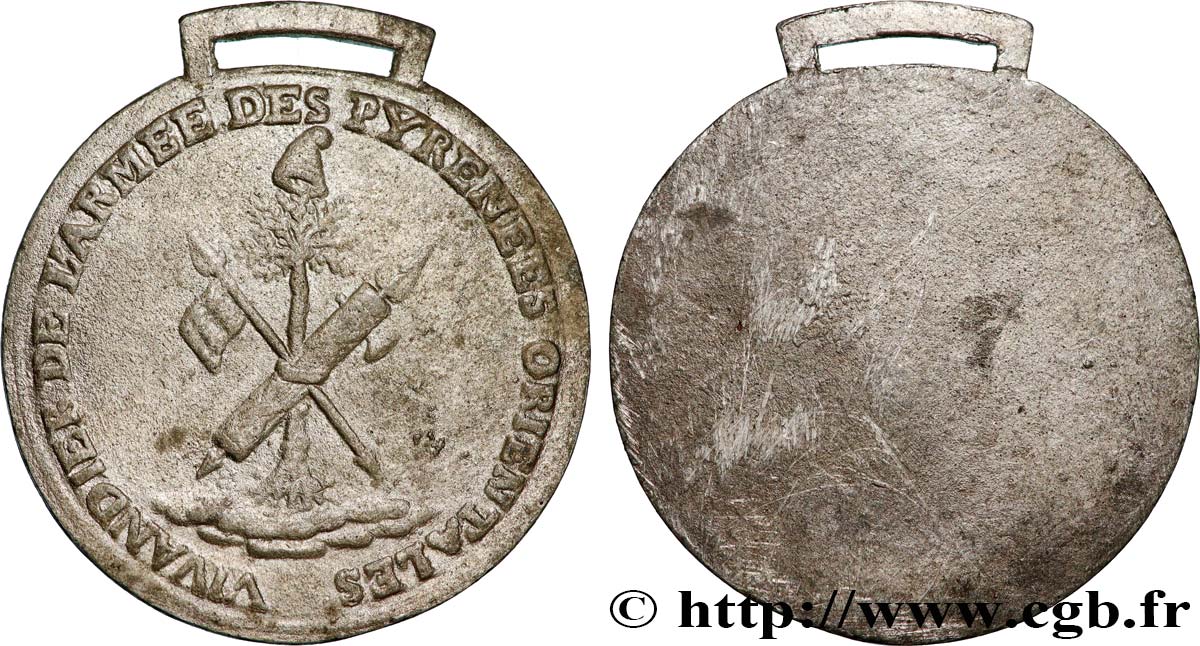 CONVENZIONE NAZIONALE Médaille, Vivandier de l’armée des Pyrénées-Orientales BB