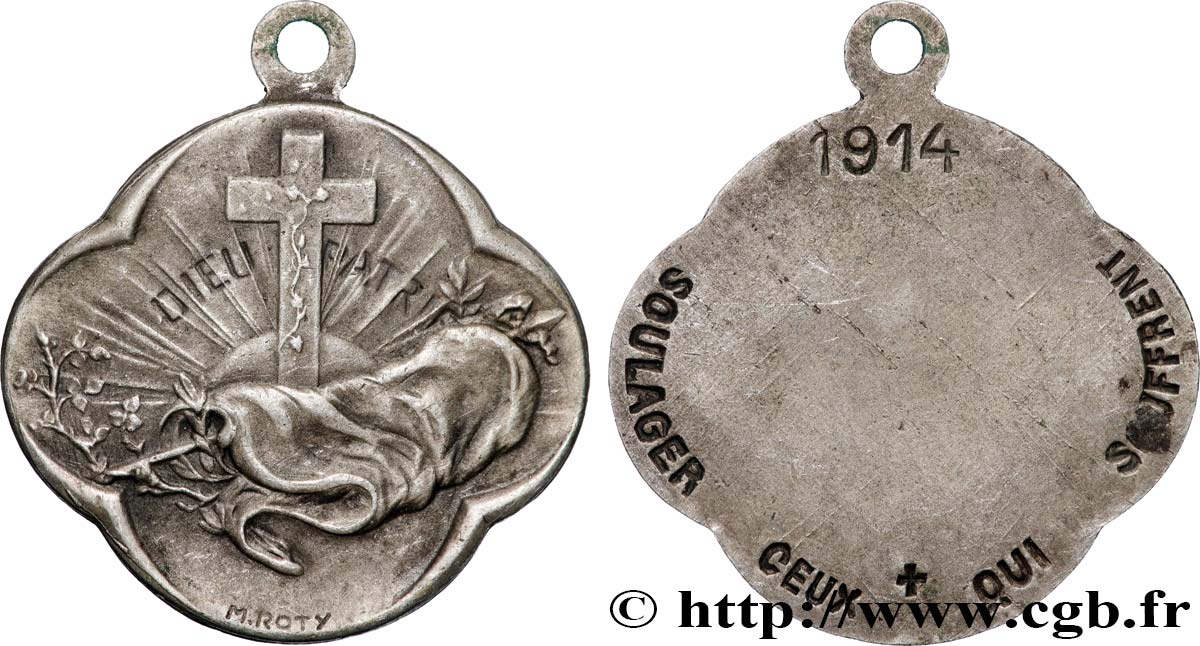 TERCERA REPUBLICA FRANCESA Médaille, Dieu, Patrie, Soulager ceux qui souffrent MBC