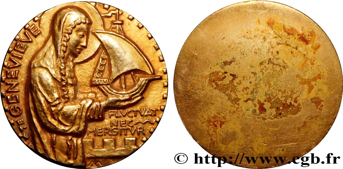 MÉDAILLES RELIGIEUSES Médaille, Sainte Geneviève TTB+