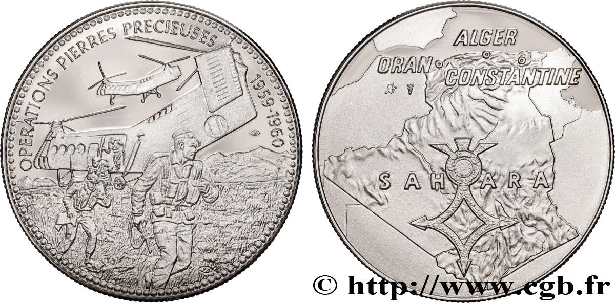 QUINTA REPUBLICA FRANCESA Médaille, Opération pierres précieuses 1959-1960 SC