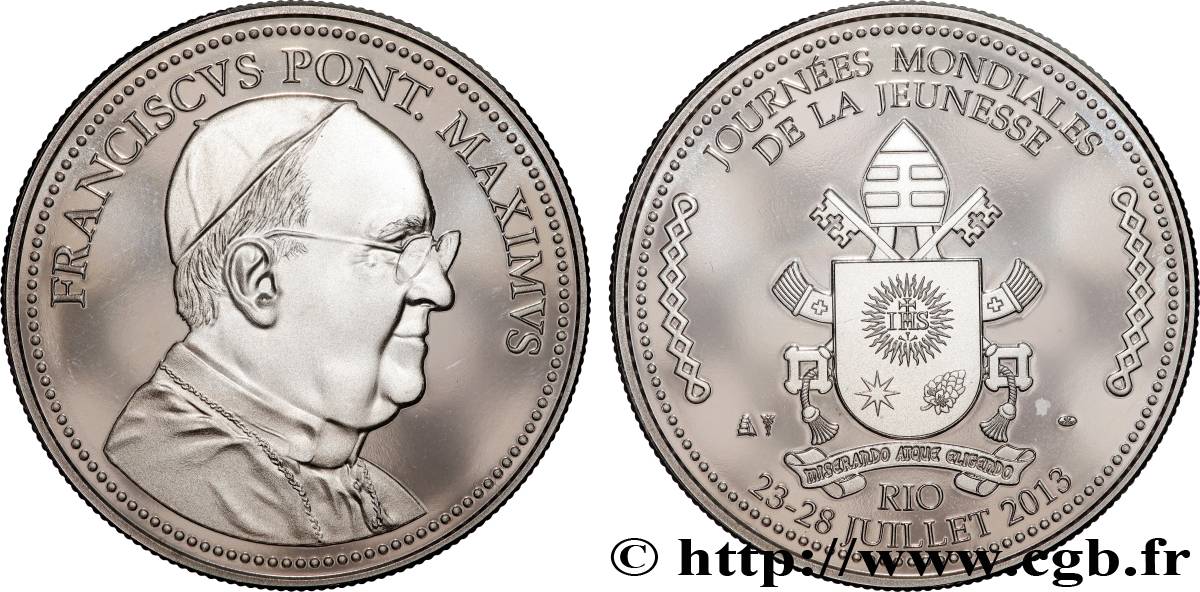 VATICAN ET ÉTATS PONTIFICAUX Médaille, Pape François Ier SPL
