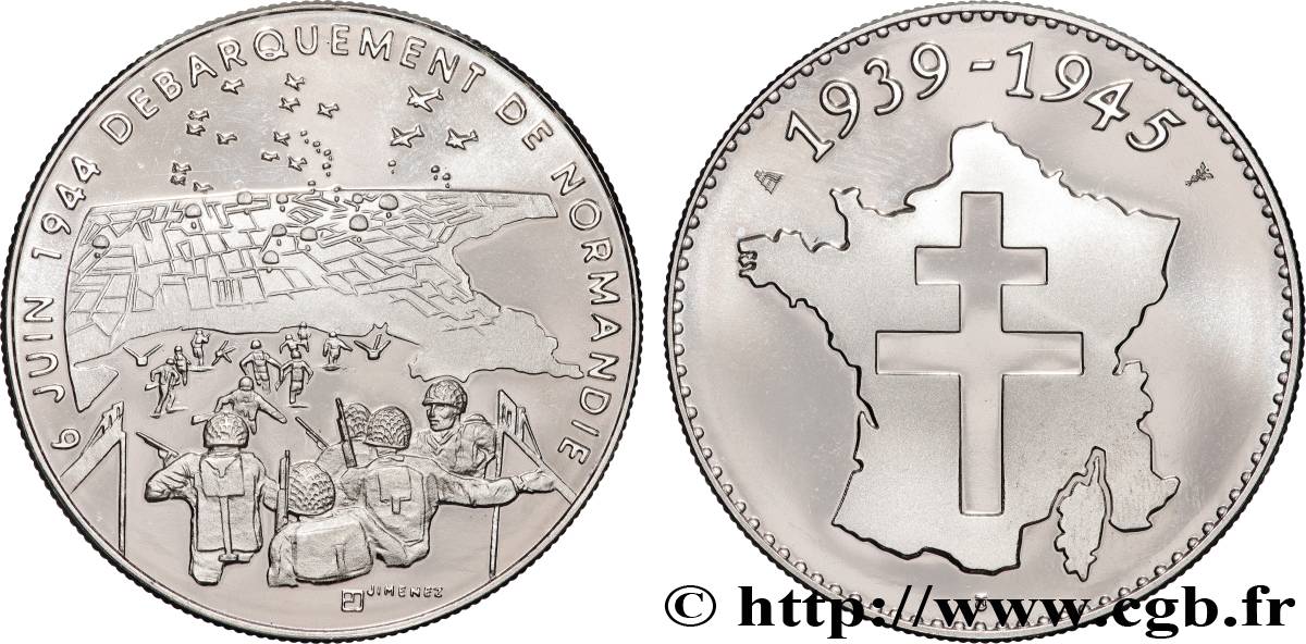 V REPUBLIC Médaille, Commémoration débarquement de Normandie AU