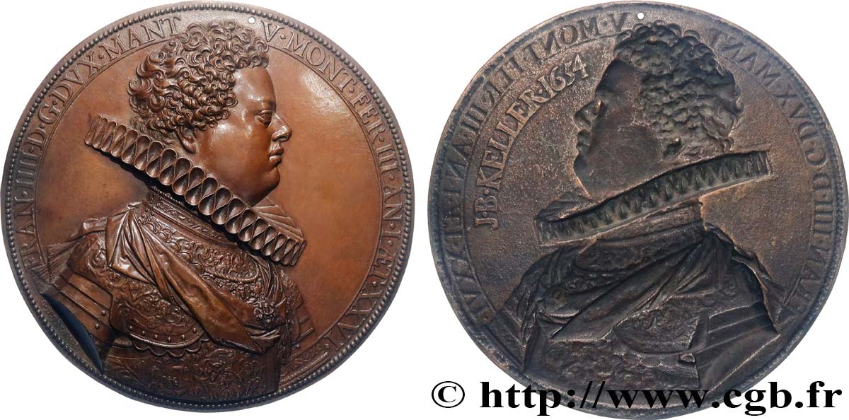 ITALIE - MANTOUE Fonte, François IV, duc de Mantoue et duc de Montferrat, produite par Jean-Balthazar Keller SUP+