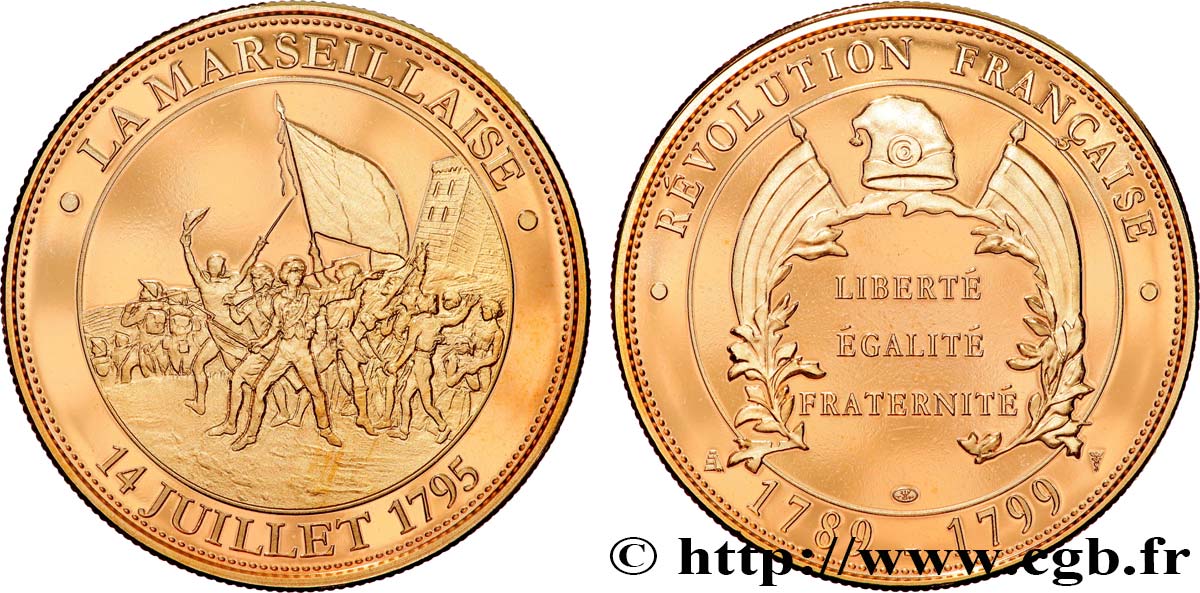 FUNFTE FRANZOSISCHE REPUBLIK Médaille, Révolution Française, La Marseillaise VZ