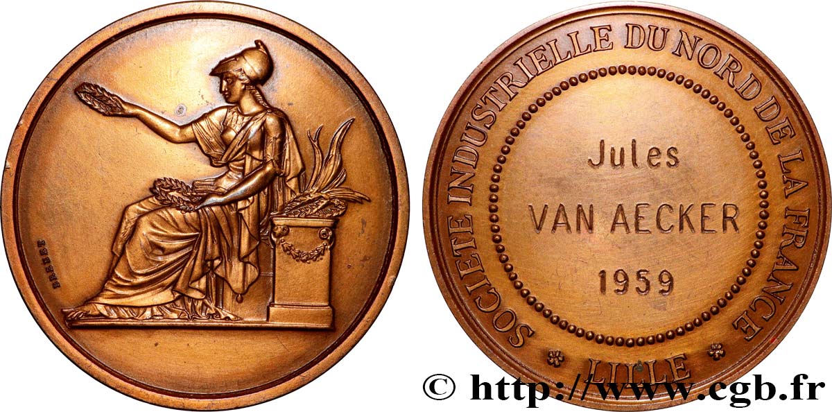 QUARTA REPUBBLICA FRANCESE Médaille de récompense, Société industrielle q.SPL