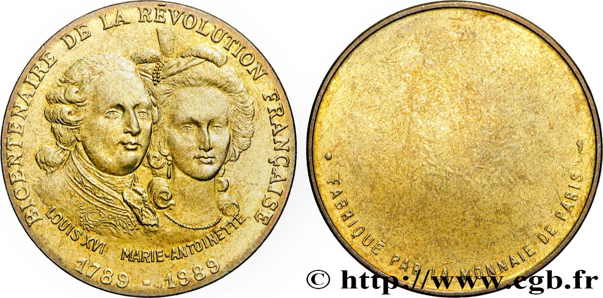 FUNFTE FRANZOSISCHE REPUBLIK Médaille, Bicentenaire de la Révolution Française fVZ